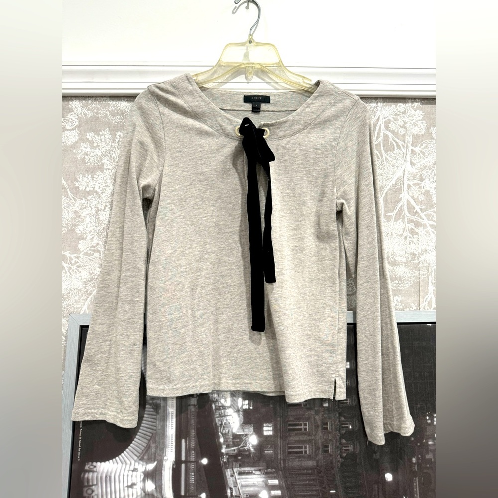 J crew sweater shirt with bow